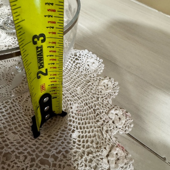 Vintage Krosno Polish Etched Footed Crystal Bowl - Picture 5 of 5